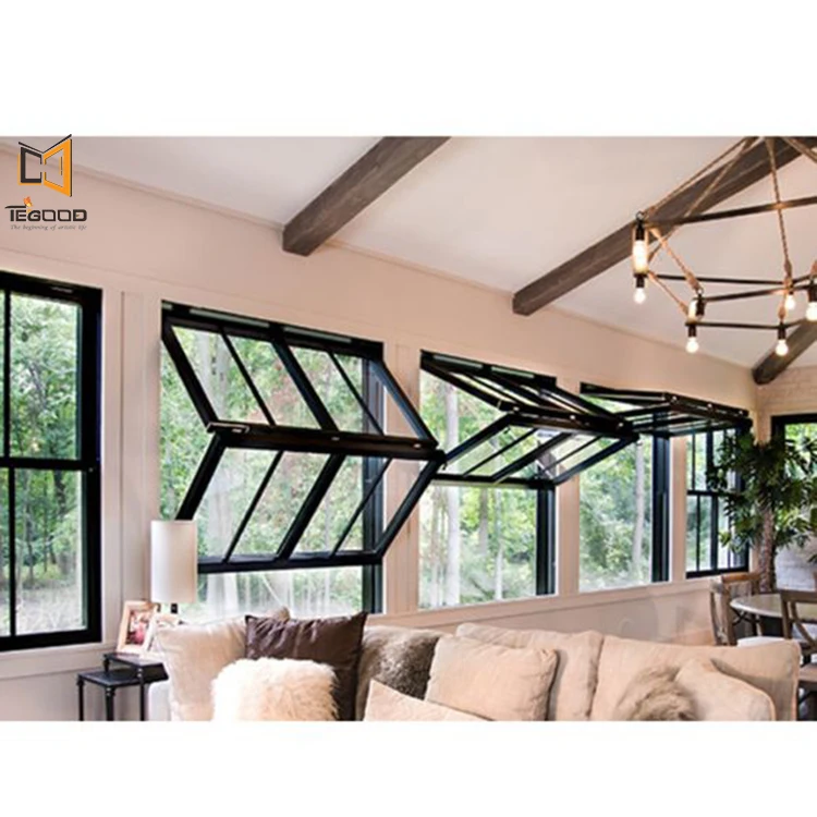 Aluminum Custom Commercial Soundproof Exterior Aluminum Vertical Folding Window