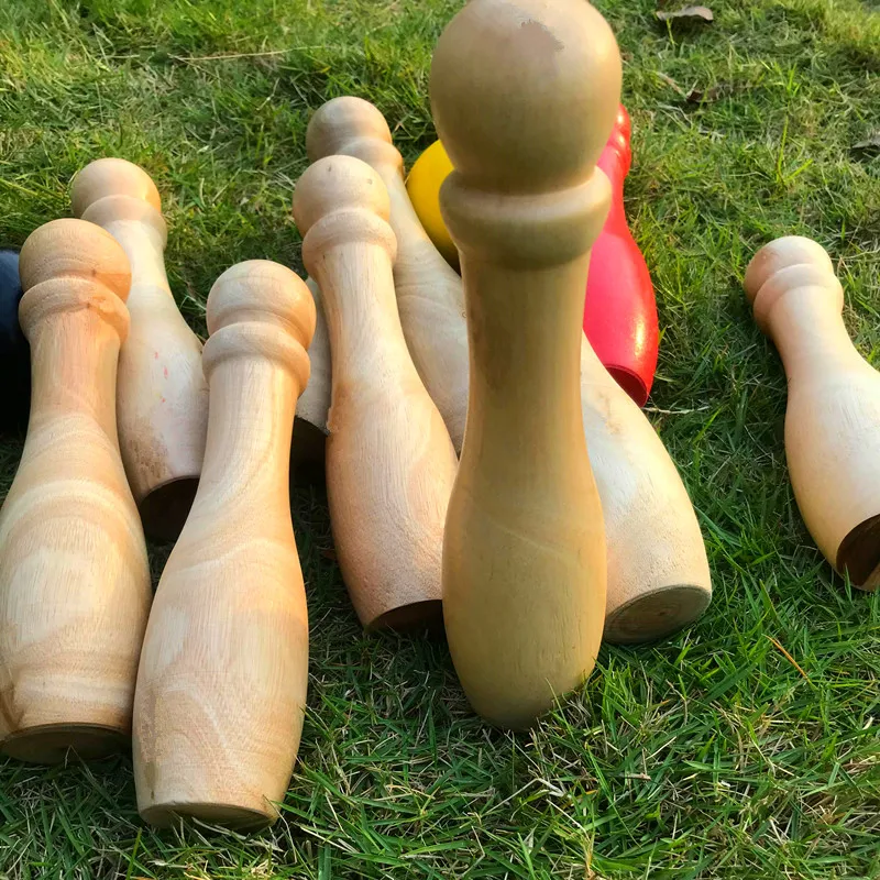 Игра для боулинга с деревянной лужайкой в помещении и на улице/шар для скиттла-для семьи и детей