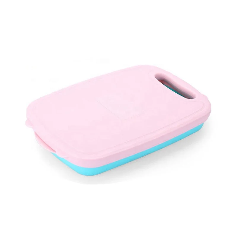 Multifunction Kitchen Tools Plastic Chopping Cutting Board With Kitchen Knife Folding Strainer Drain Basket And