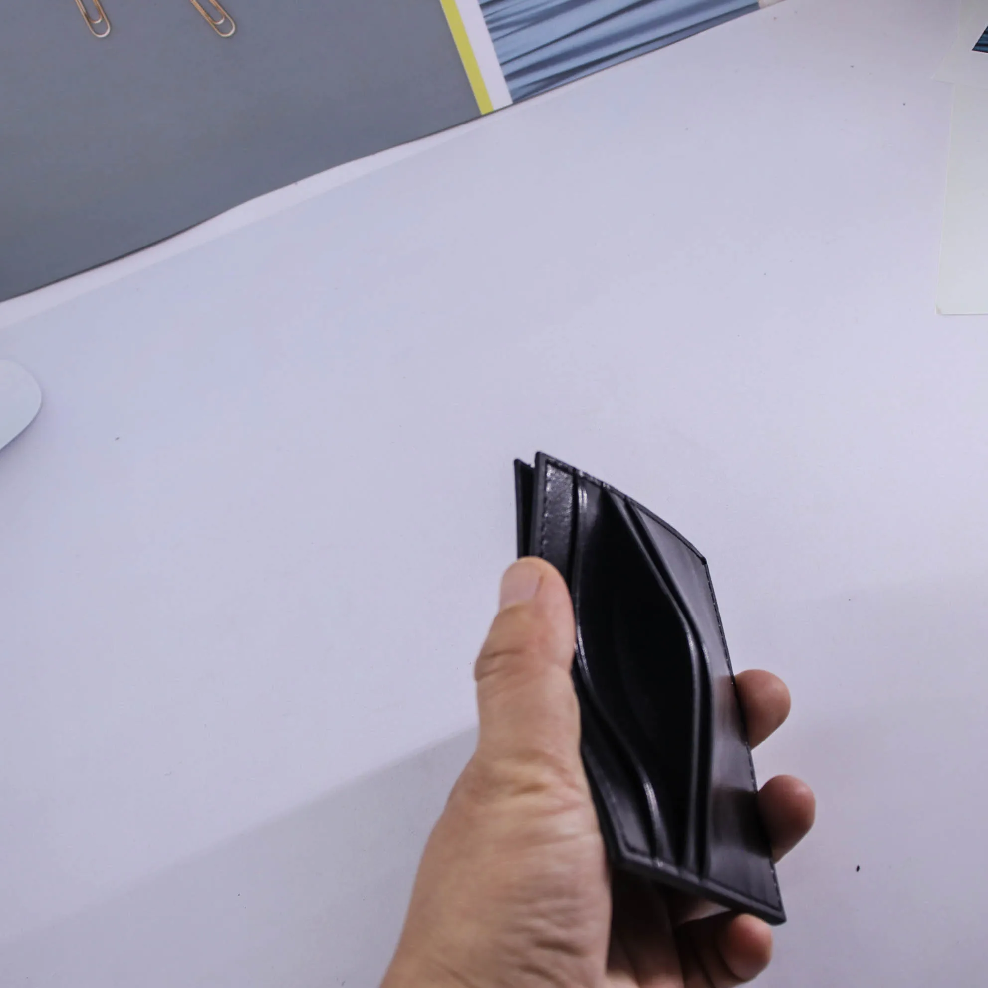 Factory Direct holder leather wallet tracker card holder photocard custom card sleeves slot billetera hombre leather card holder
