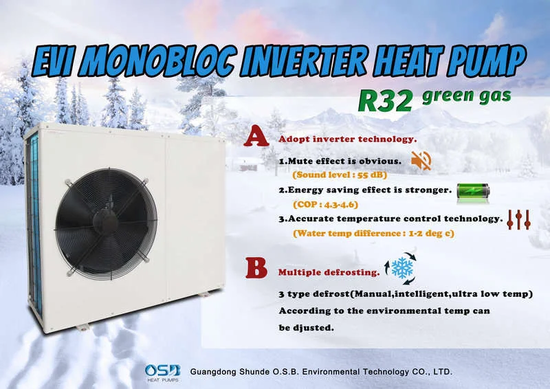 EVI high water temp wifi air source air to water heat pump domestic hot water heater heating pumps bathroom bathtub tank