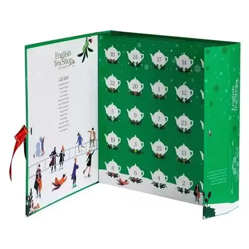 High Quality Printed Cardboard Hot sale custom logo fashion cardboard paper cosmetic christmas advent calendar 24 day box empty