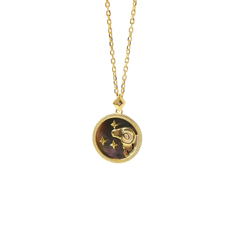 Unisex Stainless Steel Gold Coin Little Prince Portrait Pendant Necklace