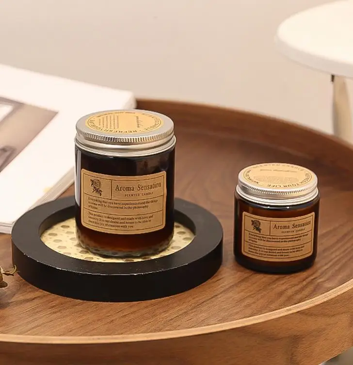 Glass Candle Jars Empty Round Cosmetic Jar for DIY Aromatherapy Wax Melts Candles