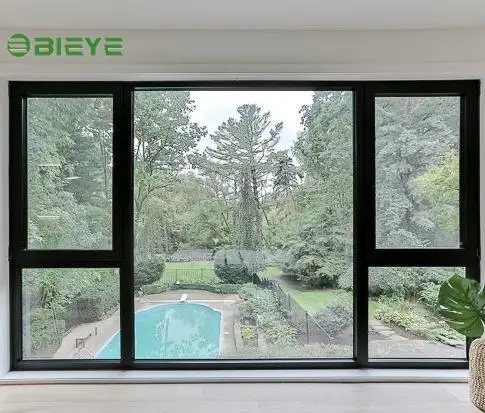 Exterior customized aluminum windows and doors grey color aluminum window