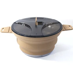 2.5L New Product Custom Silicone Collapsible Camping Cook Pot