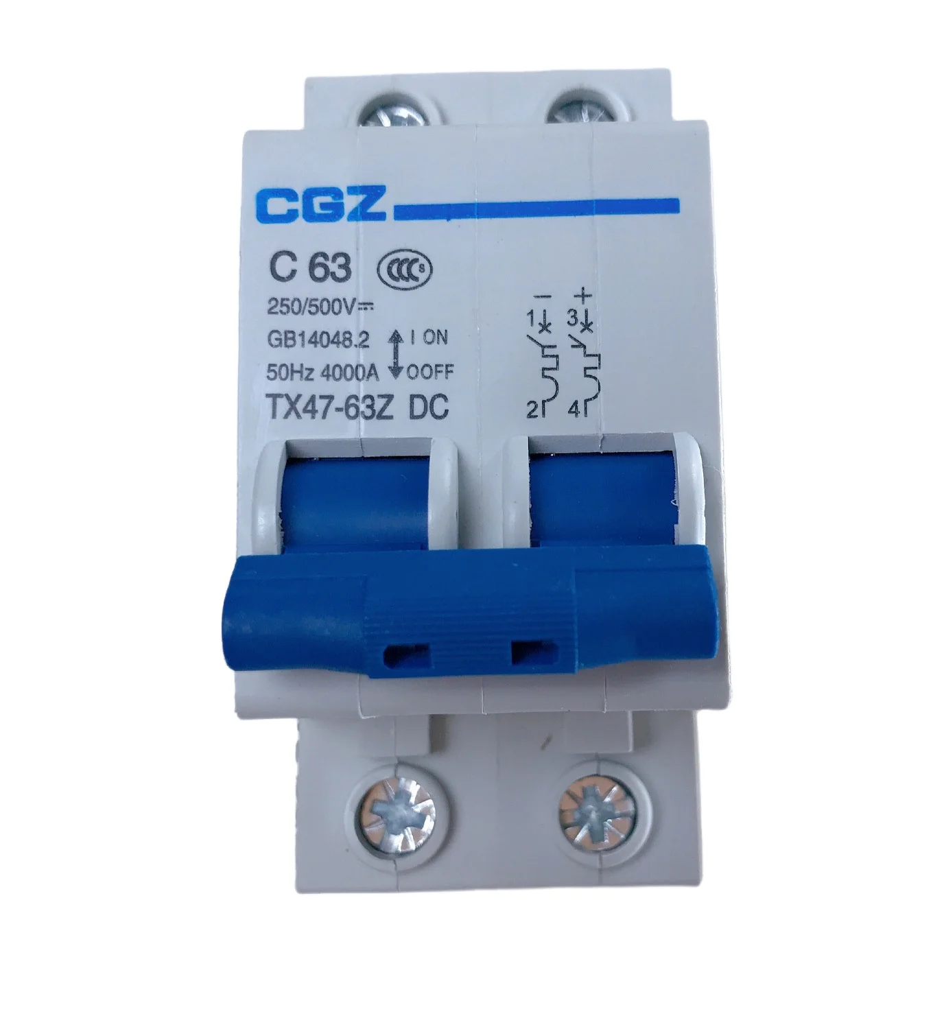 DC mcb 1P 2P 3P 4P  6-63A 250V 500V 800V 1000V DC Circuit Breaker for solar energy system