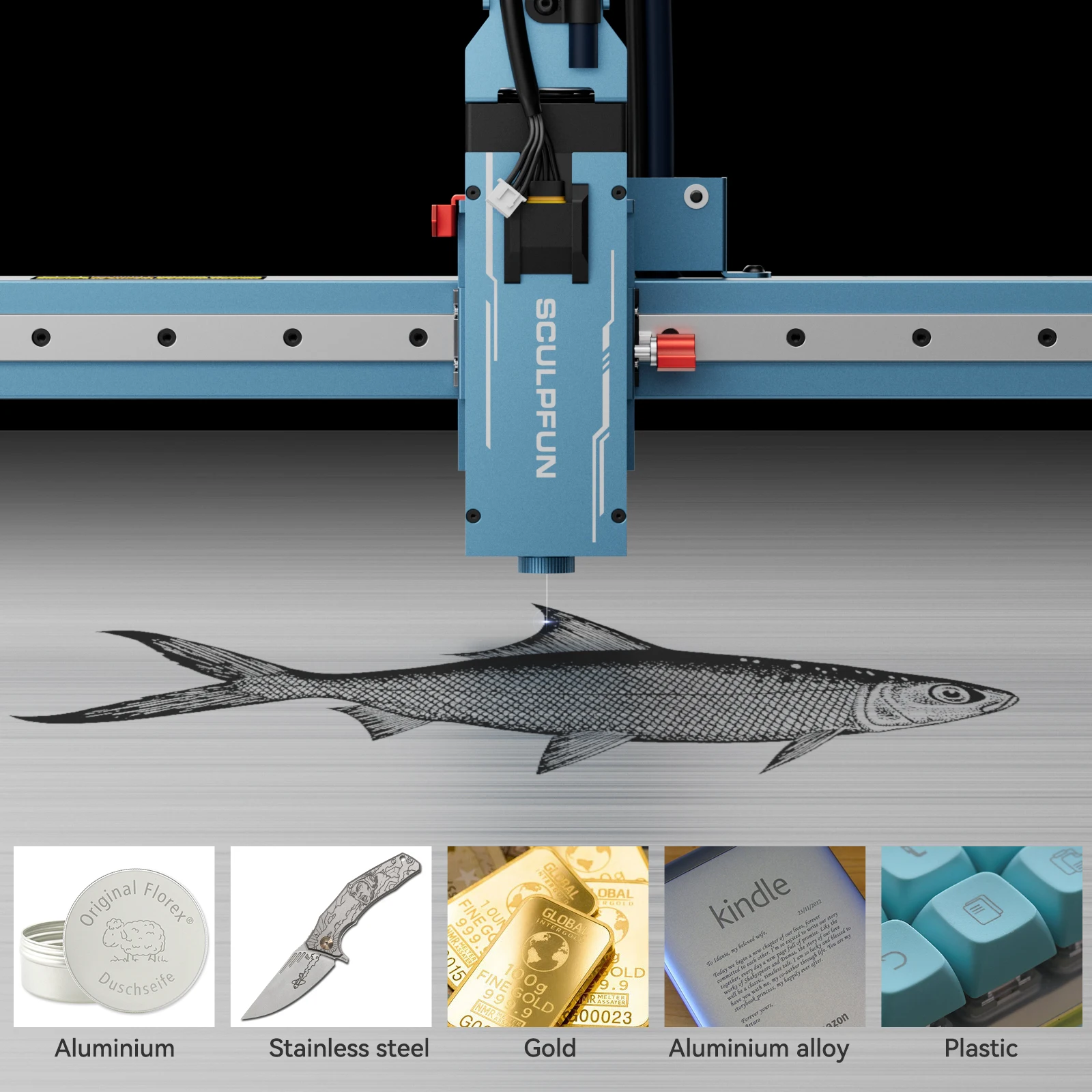 SCULPFUN High Power IR-2 Laser Head Spot 1064nm 80W Infrared Diode Laser Module