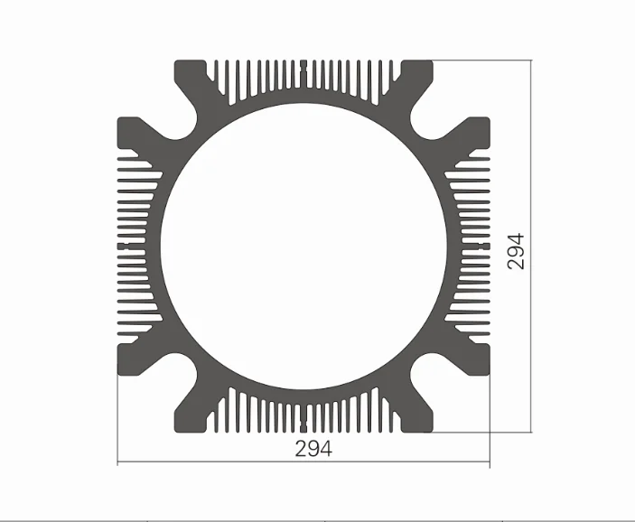 
Aluminium Industrial profiles industry usage aluminium extruded profile for cylinder/ T slot/ Heat Sink 