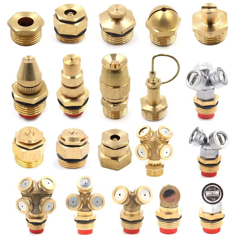
water irrigation garden nozzle small fan shape brass sprinkler atomized sprinklers 