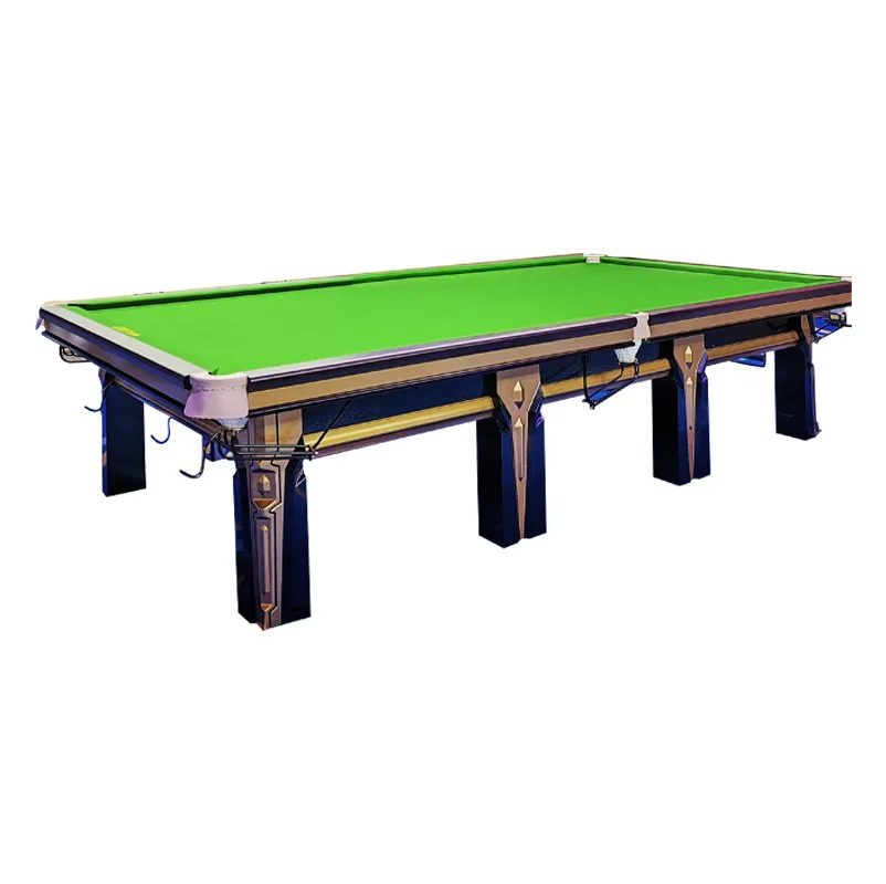 12 feet solid wood snooker table bluestone slab is solid and durable with a set of accessories