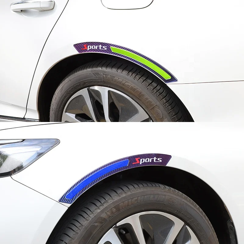 2pcs Universal Car Side Edge Bumper Anti-Scratch Protection Car Fender Wheel Eyebrow Stickers
