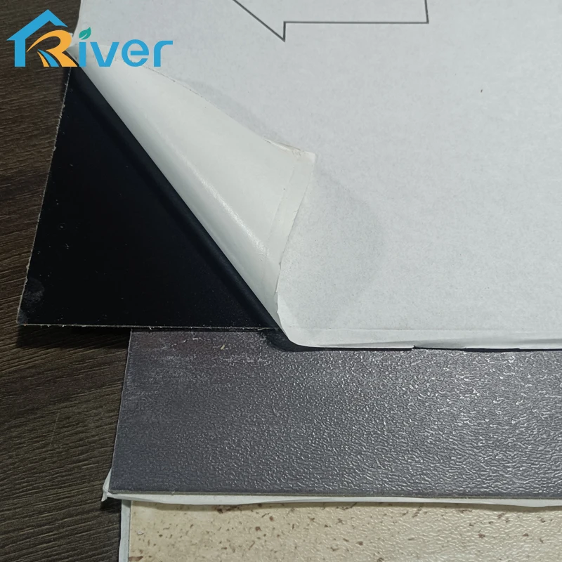 Plastic flooring peel and stick tile luxury vinyl tiles LVT/LVP self adhesive floor sticker