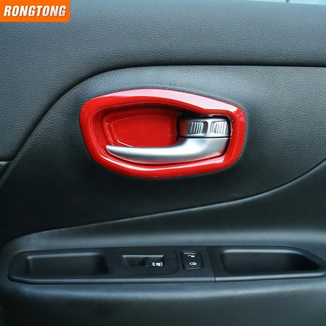 Hot Interior Accessories Door Inner Handle Bowl Frame Trim Cover for Jeep Renegade 2016+