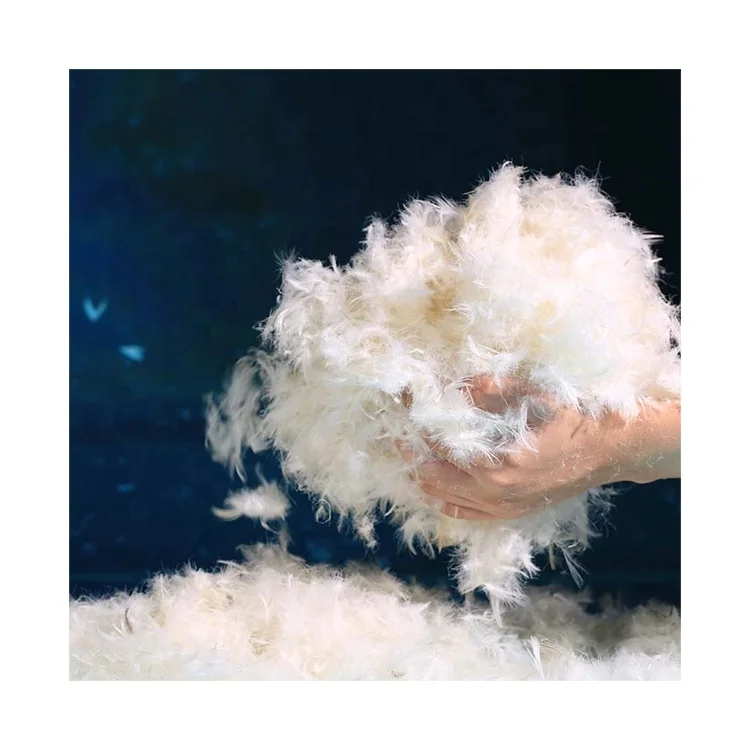 
Hot Sale Wholesale 10% Down Feather Low Price High Elasticity Lightweight Down Coat Filling Material Washed White Duck Down 