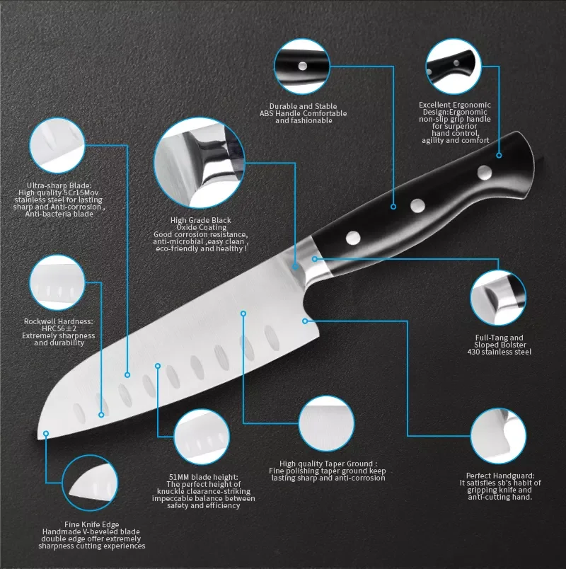 Manufacturer 16pcs Super Sharp Stainless Steel Kitchen Chef Knife Set With Wooden Block