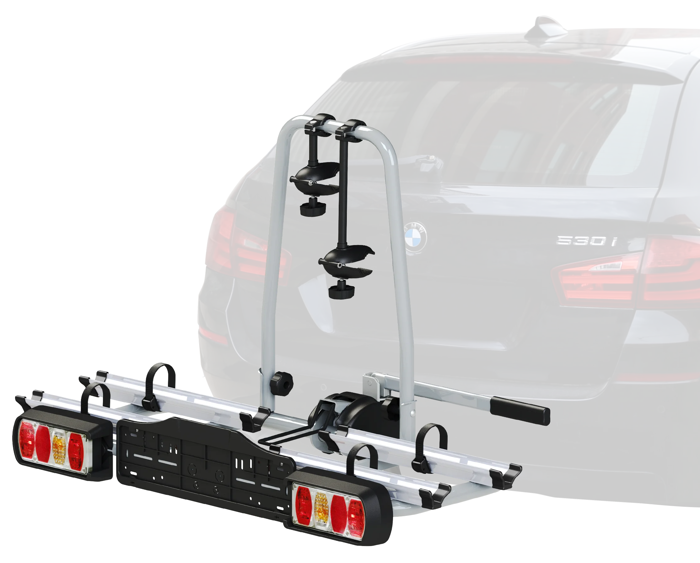 Steel Tow Bar Rear Mounted E Bike Rack for 2 E Bike