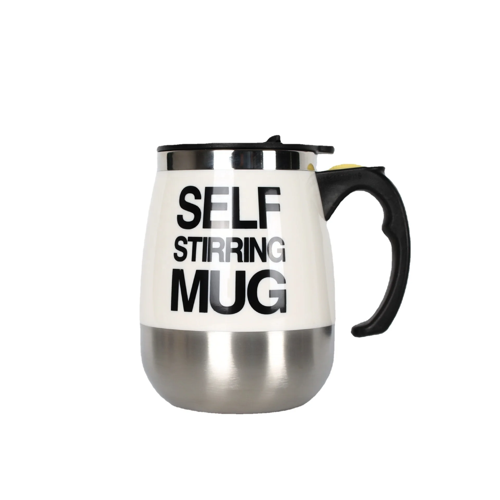 European style logo customizable stainless steel coffee cup electric self auto stirring mug