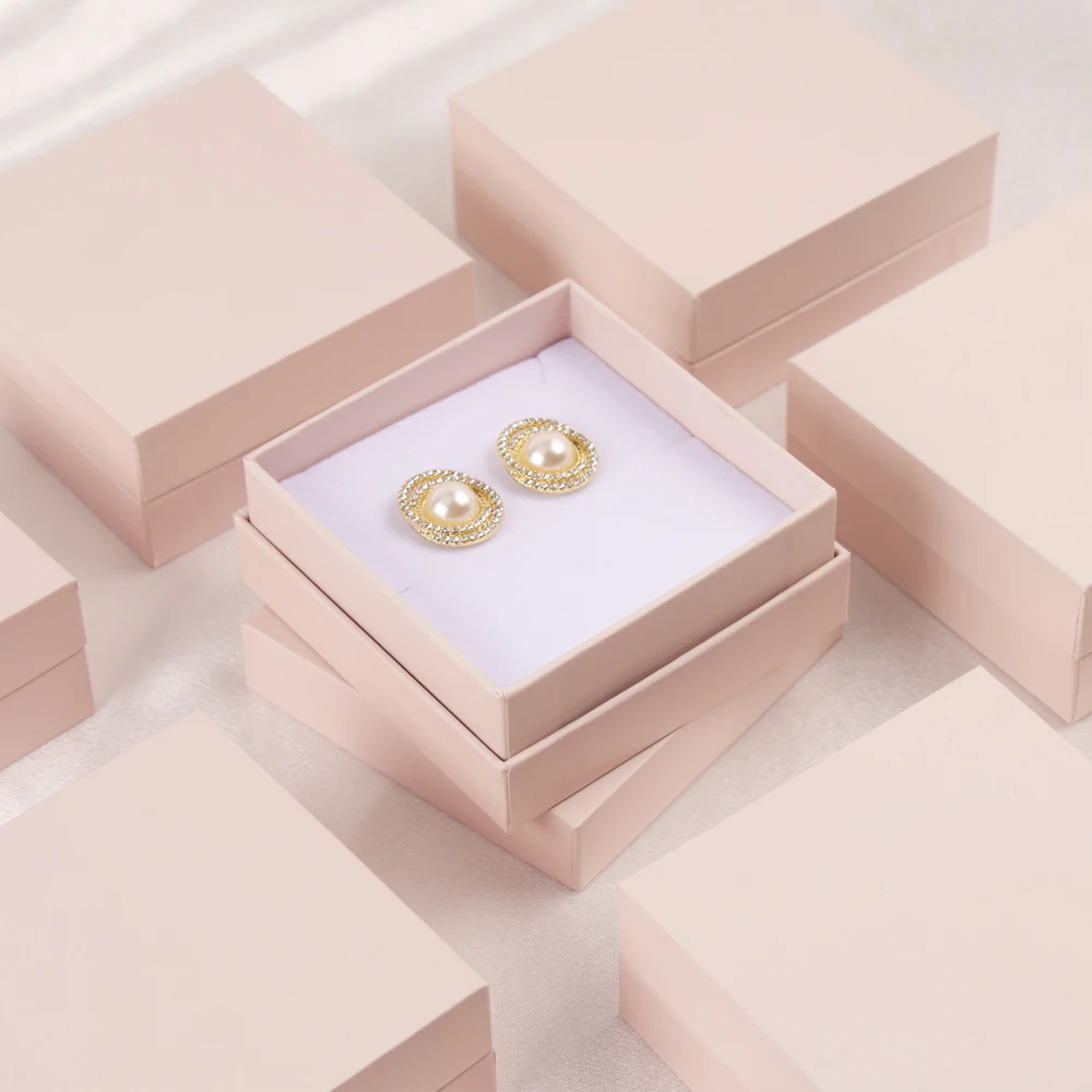 High end jewelry box  jewel rigid paper jewelry packaging for small business