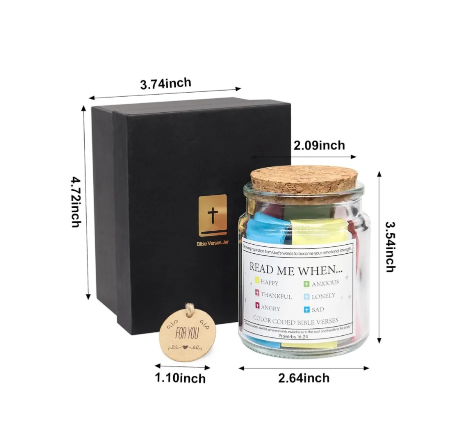 Spanish Prayer Jar  German Bible Verse Jar Bible Accessories Supplier 9 Emotions 1 Box Set for Christian Novelty Gifts