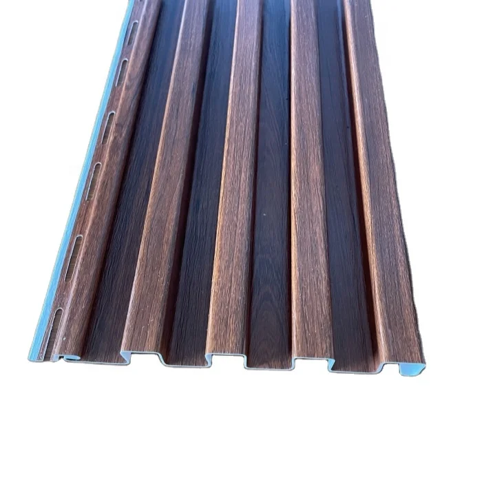 Factory Indoor Decor Wood Plastic Composite Pvc Coating Cladding Fluted Wall Board Interior Wpc Wall Panel