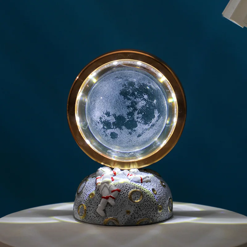 Wholesale Space Star 3d Crystal Ball Night Light 3d Laser Engraving Lamp Usb Glass Crystal Ball