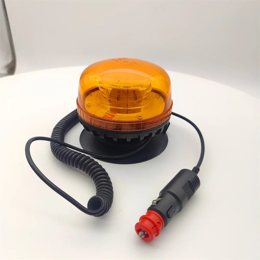 Chian Manufacturer 12v 24v Blue Amber Led Ambulance Magnet Rotating Beacon Flashing Strobe Warning Light