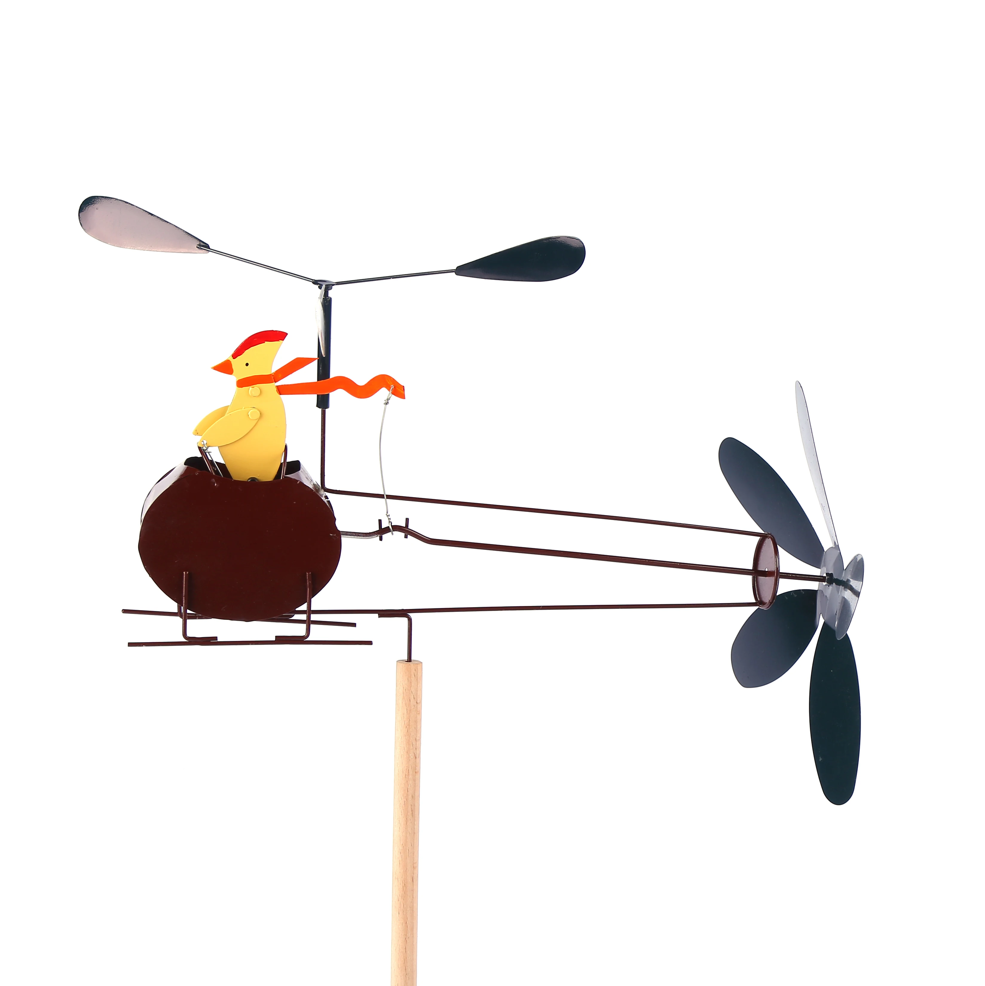 Garden Backyard Decorative Fascinating small rotatable aircraft Garden Decorative wind weather vane