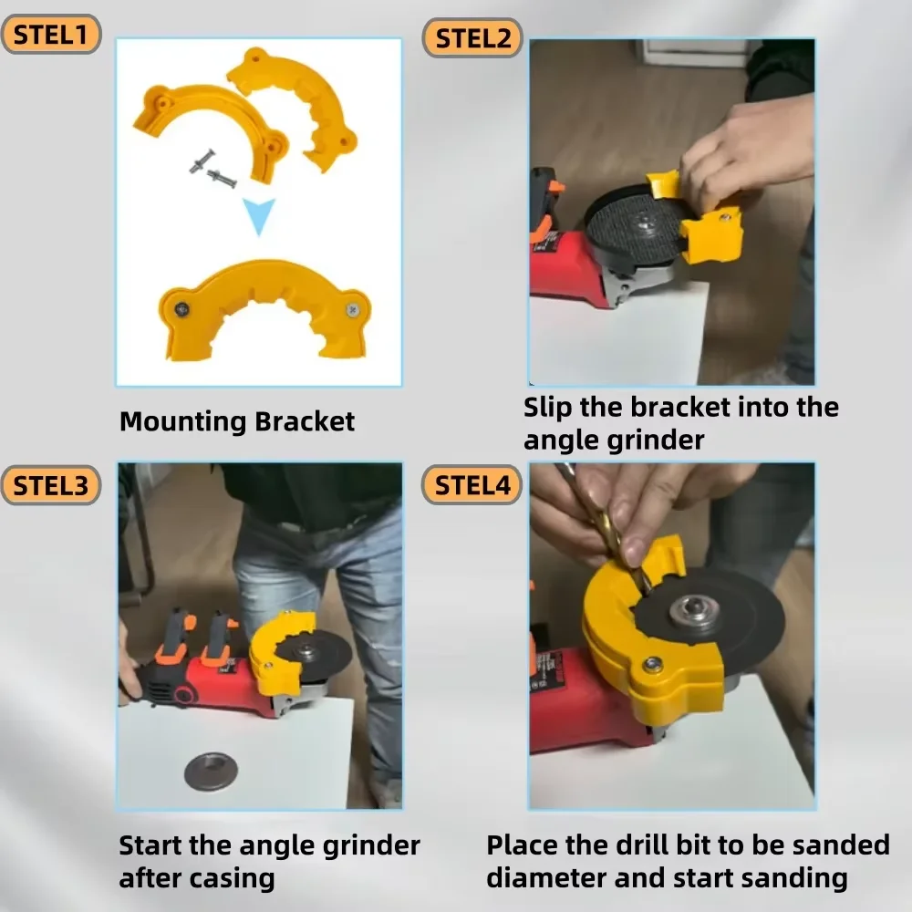 Angle Grinder Drill Grinder,Drill Bit Grinding Machine Accessory Plastic Multi-Size Grinding Aid 4-12MM Twist Drill Bit Grinder.