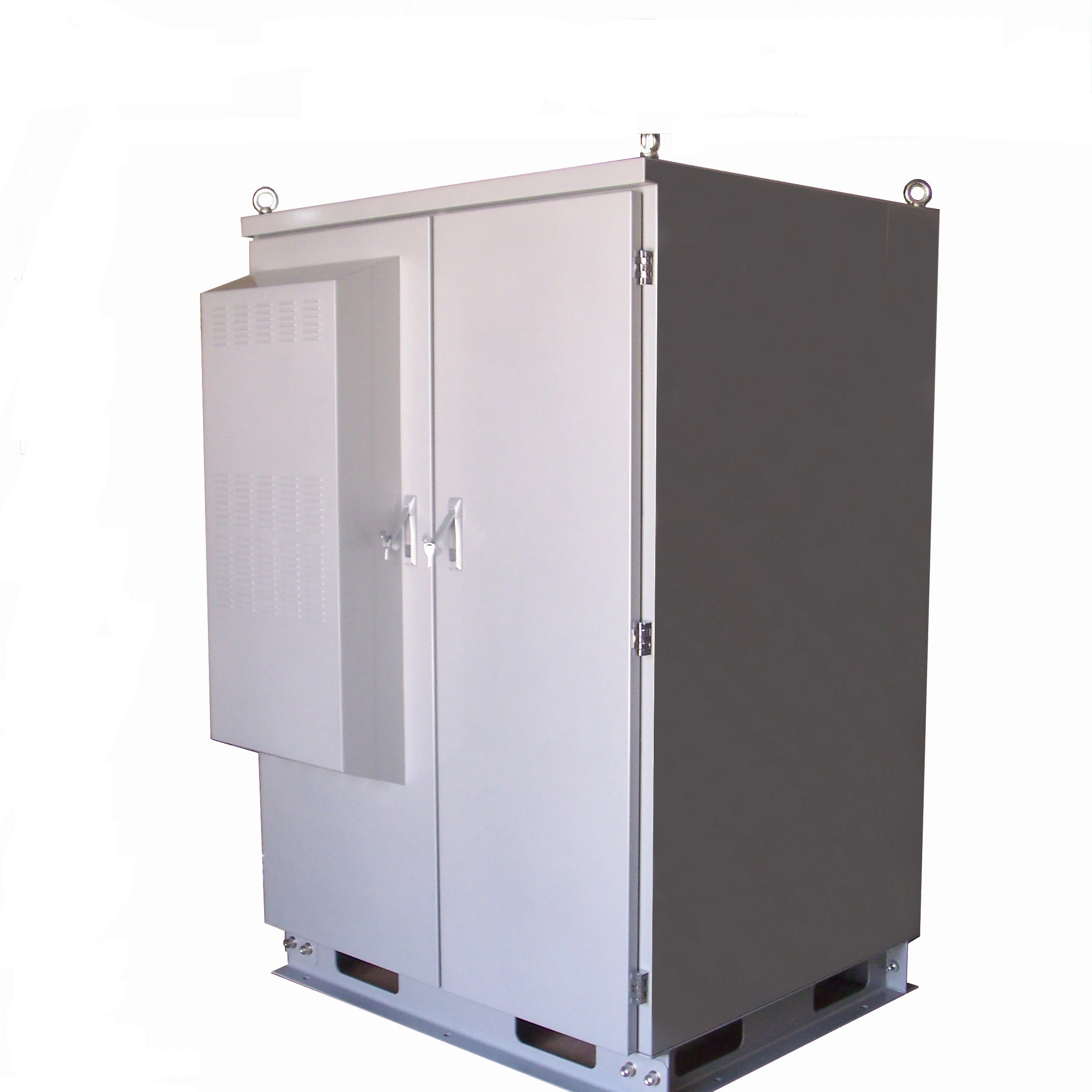 Outdoor battery cabinet 4 battery rack waterproof enclosure with heat exchanger SK-419