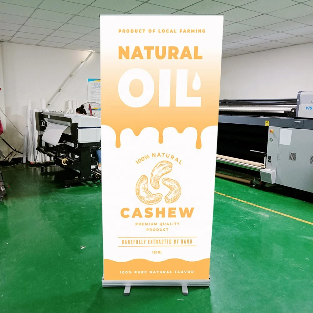 printed screen retail pop pull up premium portable retractable 24 aluminum roll up banner belts stand 60x200