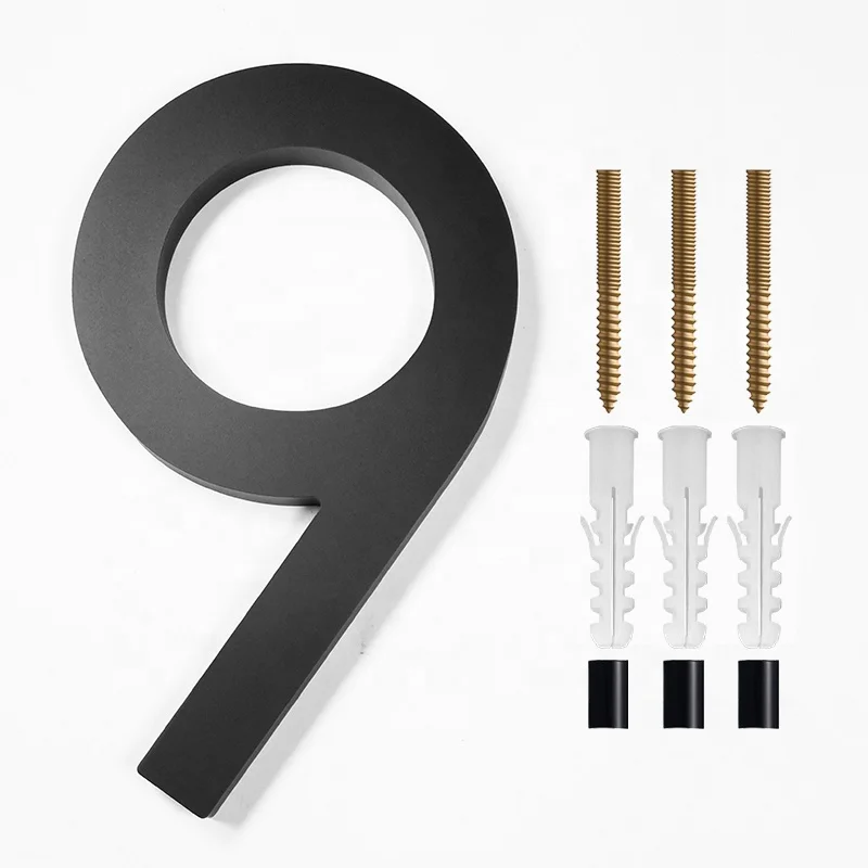 acrylic 10 INCH House Numbers Plate Home Address Signs 9