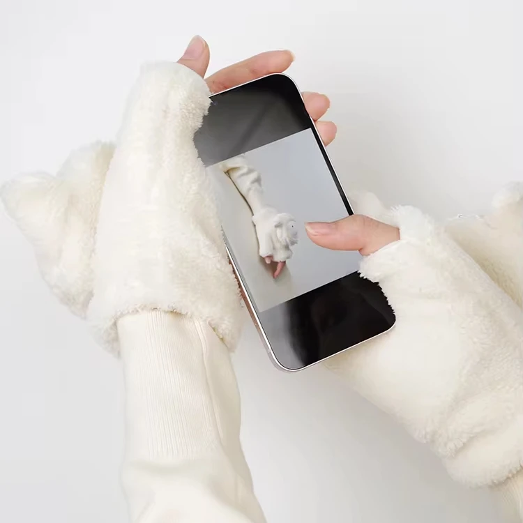 Fashion Knitted Battery Warm Gear Heated Hand Gloves 4000 Ma Portable Reusable Keyboard Touch Hand Warmer With Battery Pack