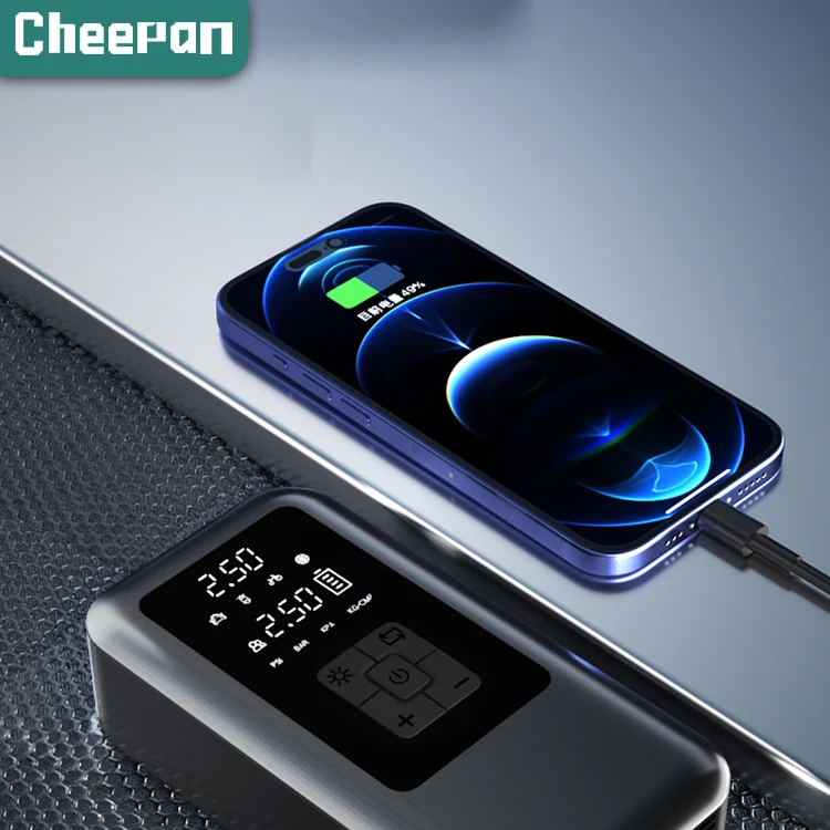 CHEEPAN 120 PSI Air compressor battery Portable Electric Car Tire Inflator Mini Digital Electric Air Pump