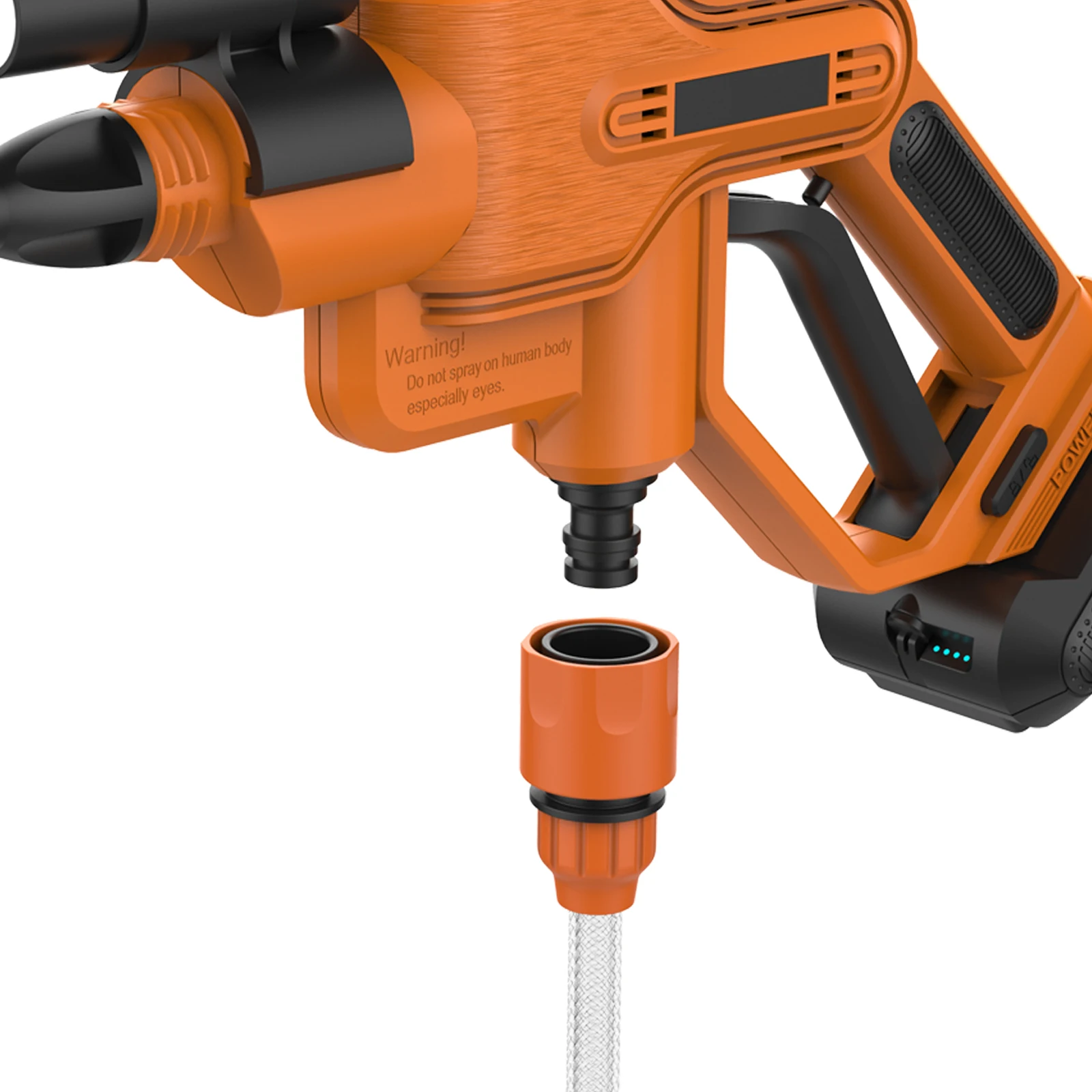 Portable Electric Battery High Pressure Cordless Power Washer Machine Surface Cleaning Washer Gun for Home