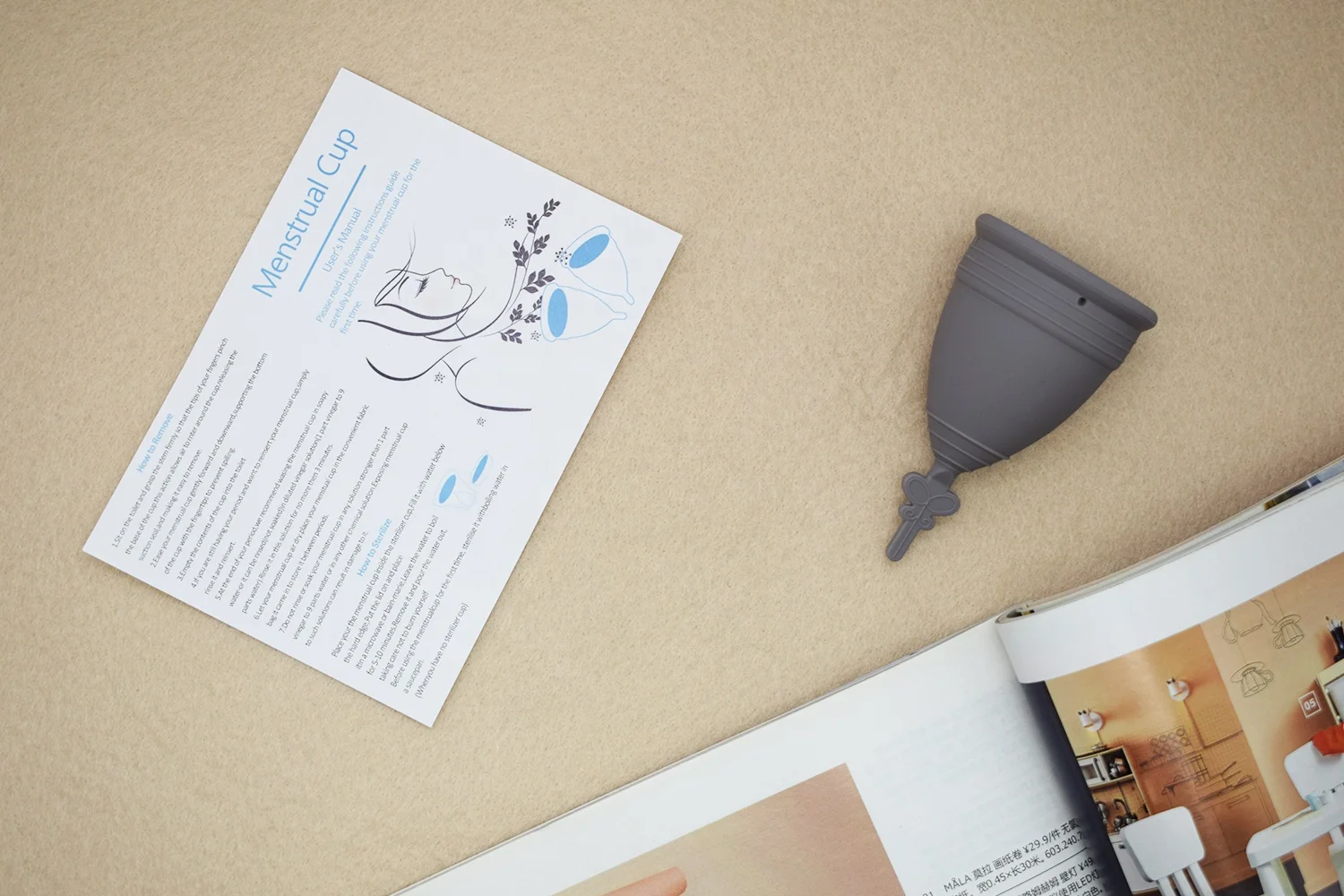 ROHS Certified Alternative Tampons Medical Female Cup Set - Silicone Reusable Copa Menstrual Period Cup