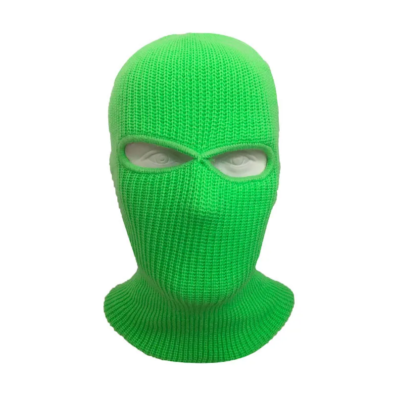 HKB0003 Wholesale factory Custom embroidery cotton Blank 2 Hole Full Face cover Ski Masks hat cap baclava winter balaclava