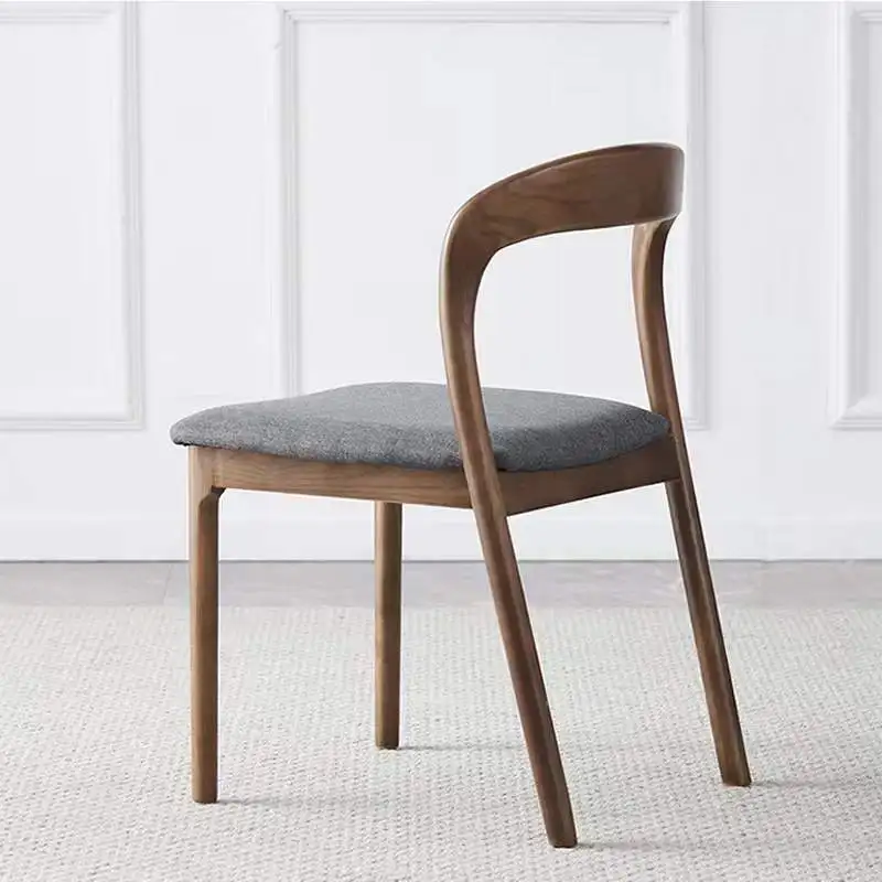 Best price high quality solid wood chairs home furniture oak wood dining chair with fabric leather seat chair