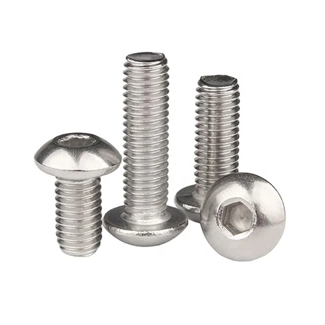 ISO7380 Stainless steel  Round Black 8.8 10.9 12.9 grade Hex Socket Button Head Allen Bolt Screw