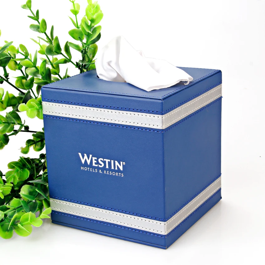 Luxury Custom Logo hotel product high quality hotel supply guest room set of leather hotel cases