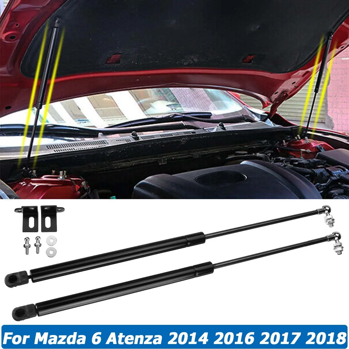 For Mazda 6 Atenza 2014 2016 2017 2018 Front Engine Cover Hood Shock Lift Struts Bar Support Arm Rod Hydraulic Gas Spring