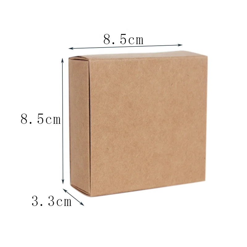 Ready Stock 4 Chocolate Praline Sliding Drawer Box 8cm Folding Kraft Chocolate Box