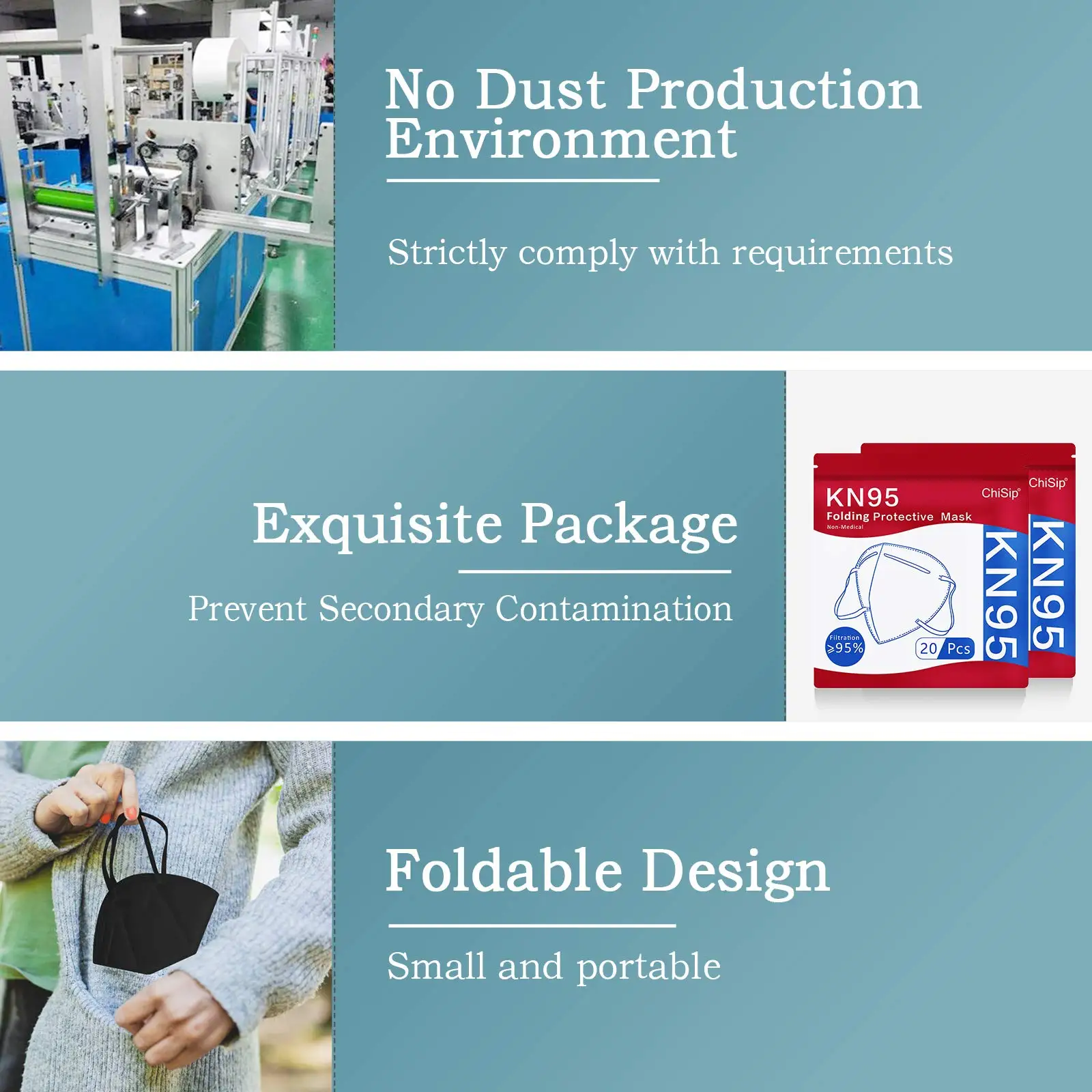 KN95 Face Mask Black Layer Cup Dust Safety Masks Filter Efficiency 95% Breathable Elastic Ear Loops Black Masks 20000pcs KN95