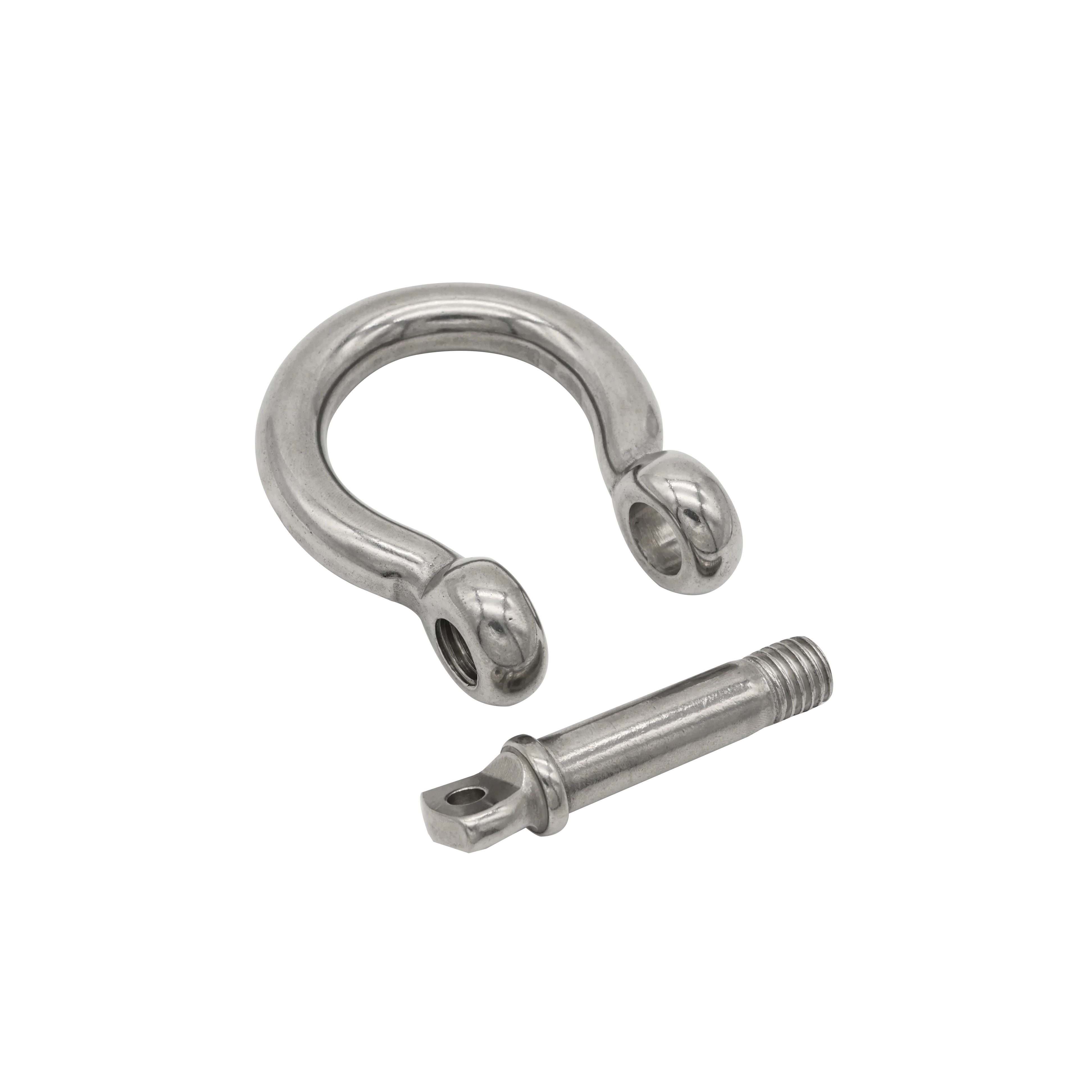 Stainless Steel M6 Screw Shackle 1/4 Inch Chain Shackle Bow Shackle Clevis Heavy Duty Screw Pin Shackle for Anchor, Towing, Off