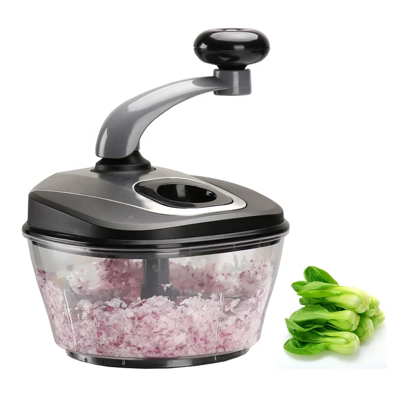 Ourok 1.8L best plastic vegetable & meat chopper manual food chopper with egg separator