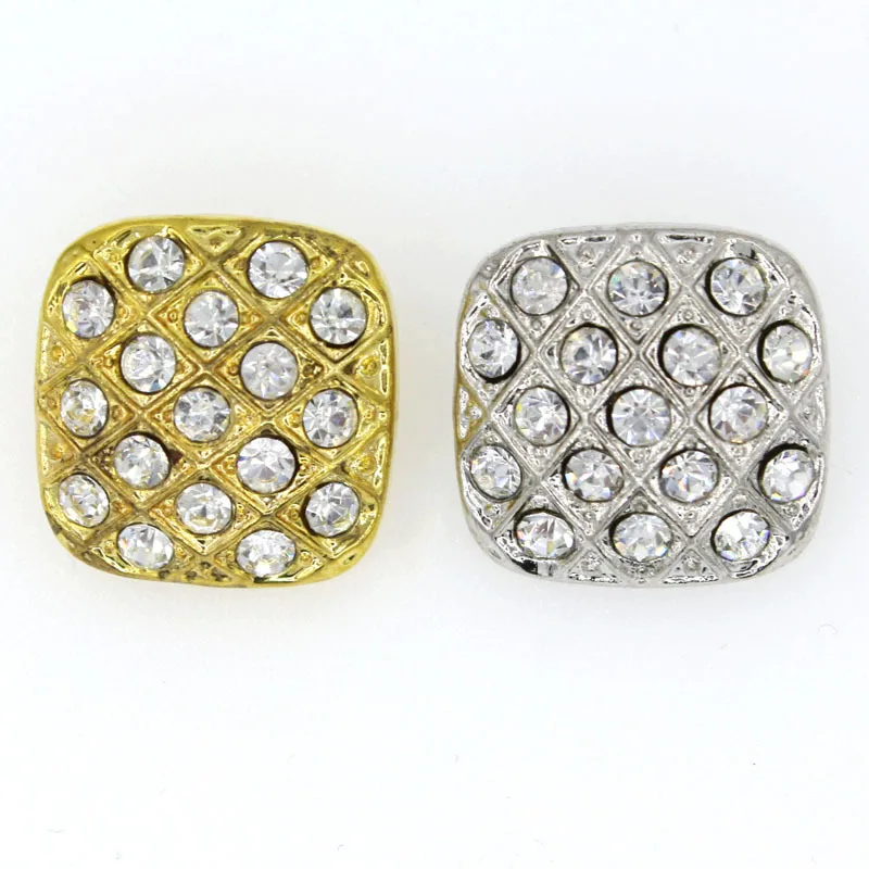 19mm rhinestone crystal square buttons