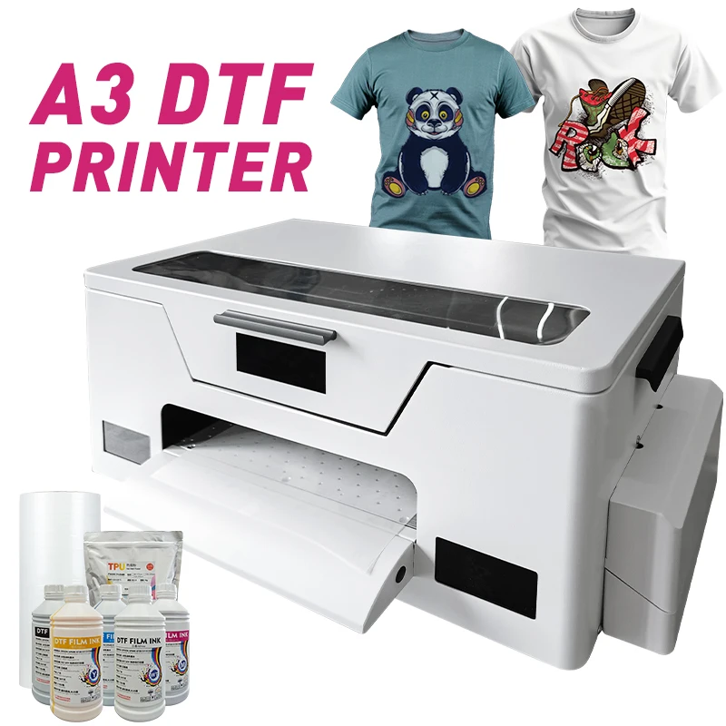 2024  Pet Film A3 SIZE 30cm Digital Inkjet Printer 12 Inch DTF with white Oven for T-shirt Textile Automatic New Condition