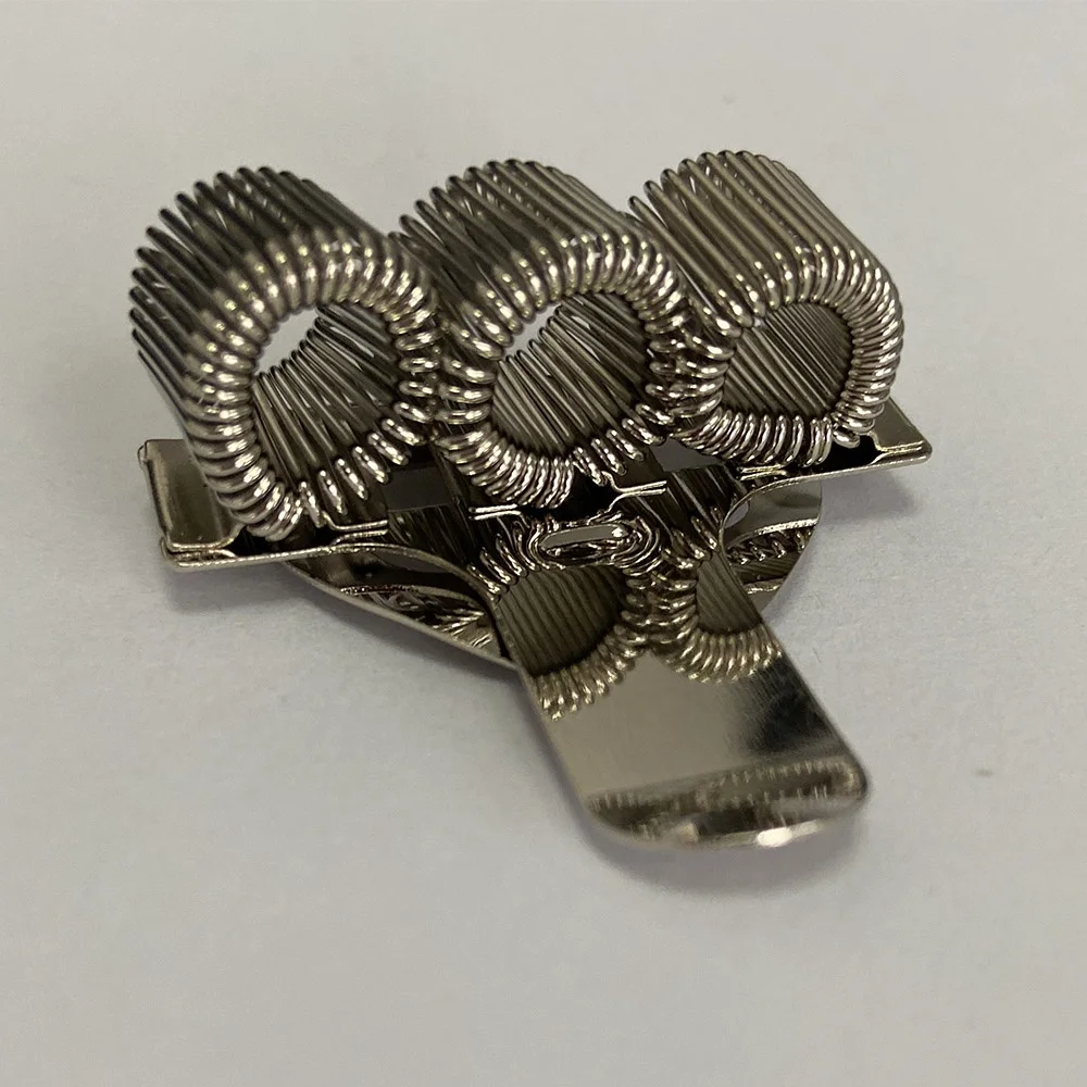 Metal Stainless Steel Clip pen holder with springs for Triple pen