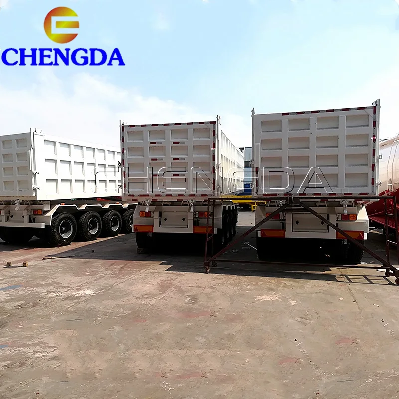 CHENGDA 4 AXLES maximum load 70ton semi-trailer dump truck