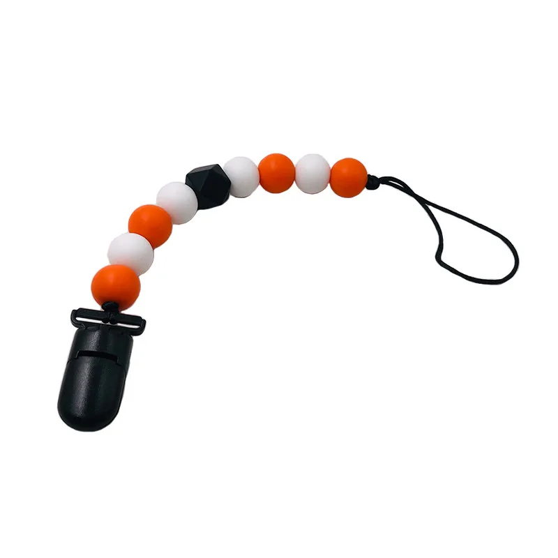 New Products Baby Bead Pacifier Clips Silicone Pacifier Chain teething
